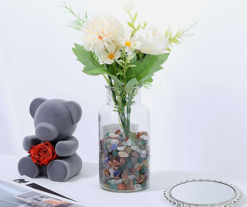 LAIDANLA Colorful Agate Crushed Stone Crystal Chips Bulk Natural Gemstones Healing Reiki Crystals Mini Quartz Vase Filler Aquarium Gravel 100g