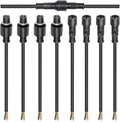 MAD OWL 4-Pin Waterproof LED Wire Connector Kit, 20 AWG 11inch/28cm Male Female Connectors with Tin Plated Joint for Various Waterproof Wires DIY (4 Set Black)