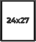 24x27 Shadow Box Frame Black | 1 Inch Deep Solid Wood Shadowbox Display Frame | UV Resistant Acrylic Plexiglass, Acid Free Backing, and Hanging Hardware | Dugan Picture Frame Style