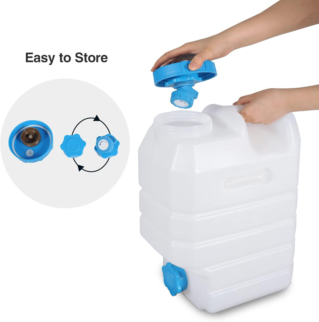 3.9 Gallon/15L Water Container with Spigot, Portable BPA Free Water Jug, Multifunction Water Tank for Camping Outdoor Hiking Picnic Supplies