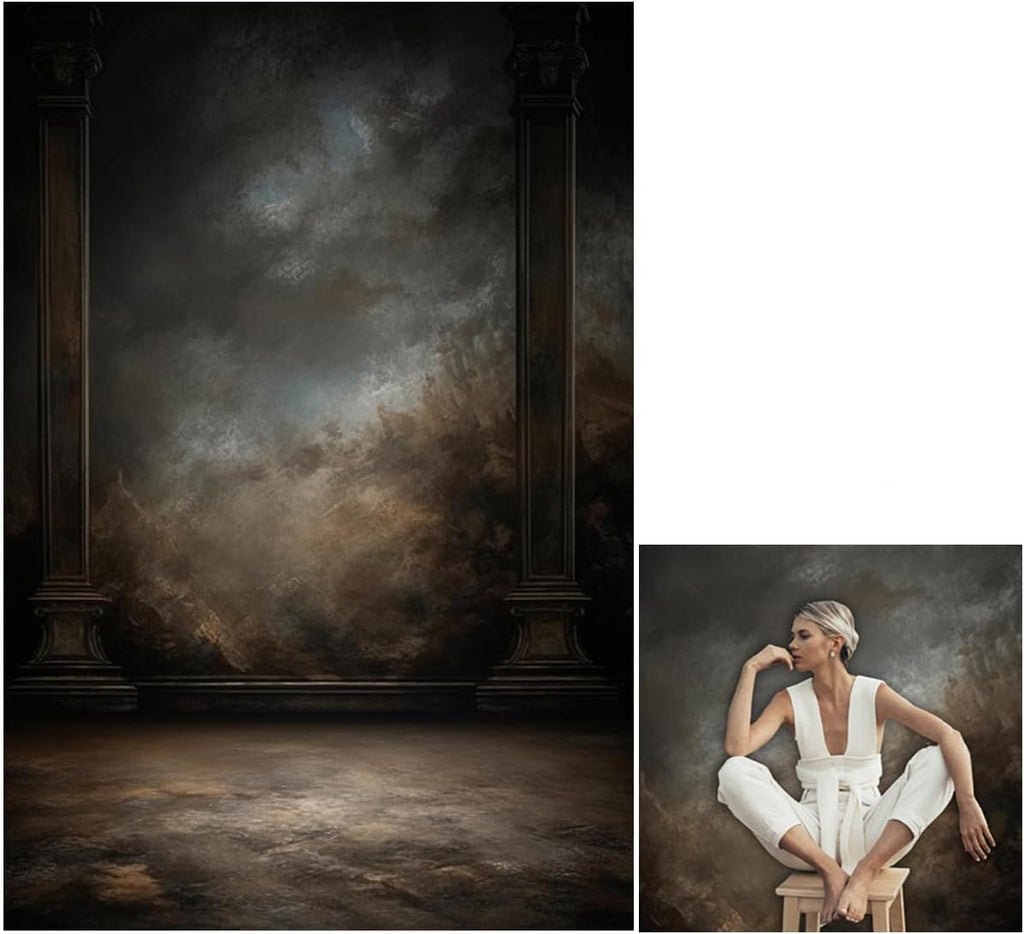 8x16ft Dark Vintage Photography Backdrops Portrait Photo Backdrop Wedding Bridal Show Birthday Background for Studio Props