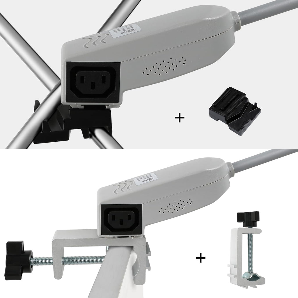 SUNLITOPTOTrade Show Lights LED Display and Wall Washer Exhibit Arm Lighting, POP UP Connectable Lights Included Clamps, Mounting Brackets, Power Cables, Connect Cables (2pcs Grey)
