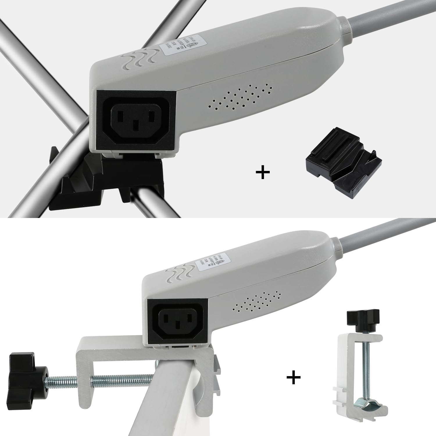SUNLITOPTOTrade Show Lights LED Display and Wall Washer Exhibit Arm Lighting, POP UP Connectable Lights Included Clamps, Mounting Brackets, Power Cables, Connect Cables (2pcs Grey)