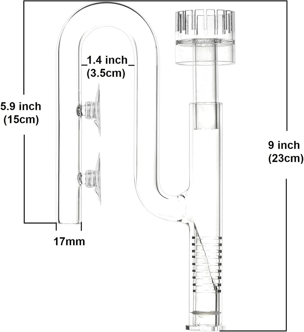 Mini Lily Pipe Inflow with Surface Skimmer for Nano Aquarium (17mm for 16/22mm (5/8'' i.d.) tubing)