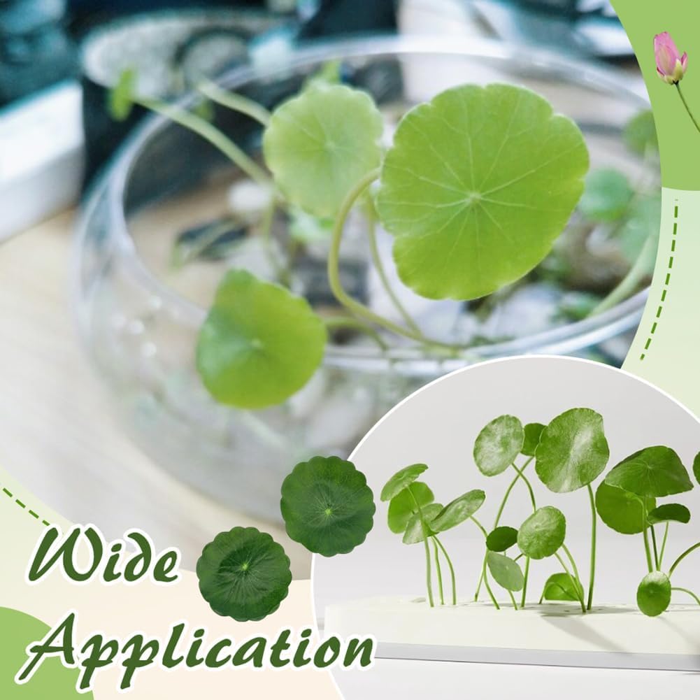 30PCS Artificial Water Lily Leaves,Small Realistic Floating Water Lily Pads, Pond Plant Lotus Leaves Suitable for Fish Tank,Terraces,Pool,Aquarium Decoration(2.56inch)