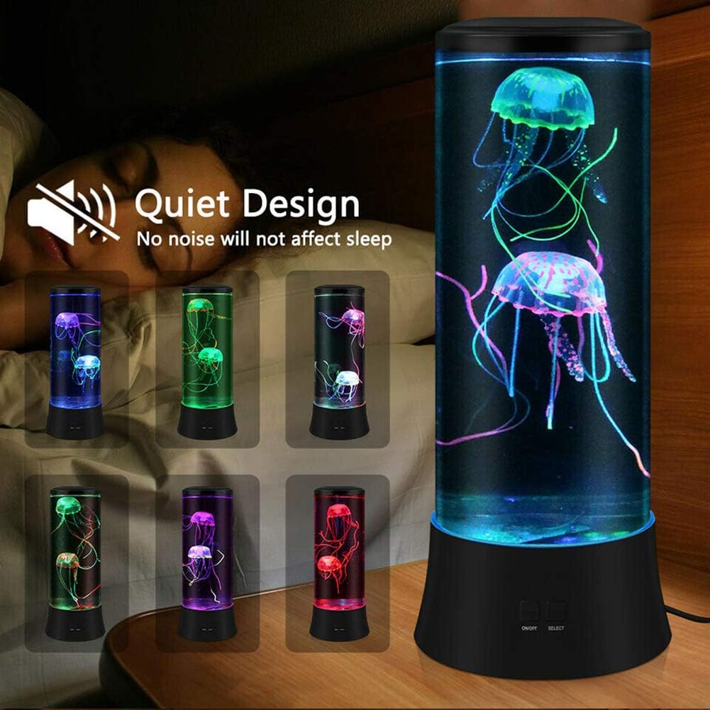 EDIER Jellyfish Lamp, LED Fantasy Jelly Fish Light, 7 Color Setting Jellyfish Tank Table Lamp Decorations for Home Office Decor Great Gifts for Kids