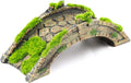 AQUA KT Fish Tank Decor Arch-Bridge Drawbridge with Grass for Aquarium Landscaping Decoration