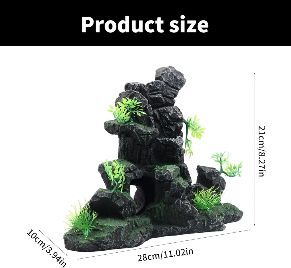 Fishtank Shrimp Breeding Rockery Mountain Ornaments for Aquariums Terrarium Landscaping Shelter Decoration Fish Tanks Ornaments Large Small Large