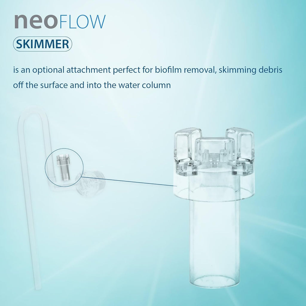 Neo Skimmer Invincible - Freshwater Planted Aquarium Surface Skimmer Upgrade for/fits Neo Flow Lily Pipes, Rimless Tank Filtration Accessories, Aquascape Filter Pipes Skimmer