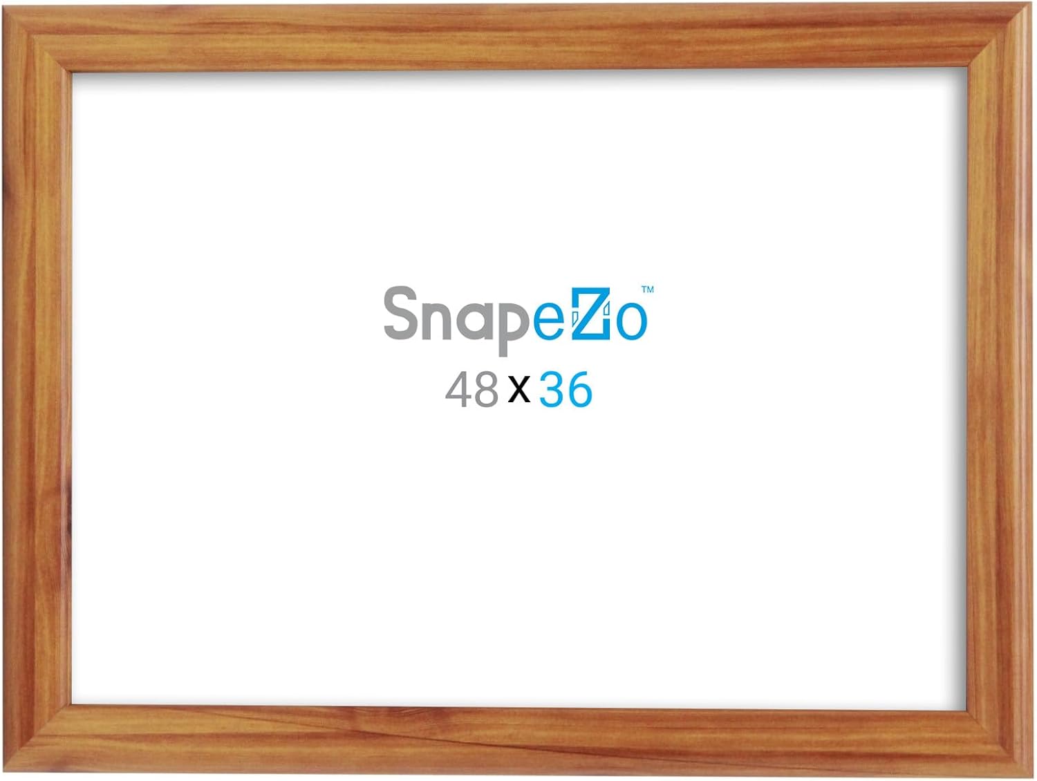 SnapeZo Wood Effect 36x48 Poster Frame, Front-Loading, Wall Mount, Aluminum 1.25" Profile, Professional Series