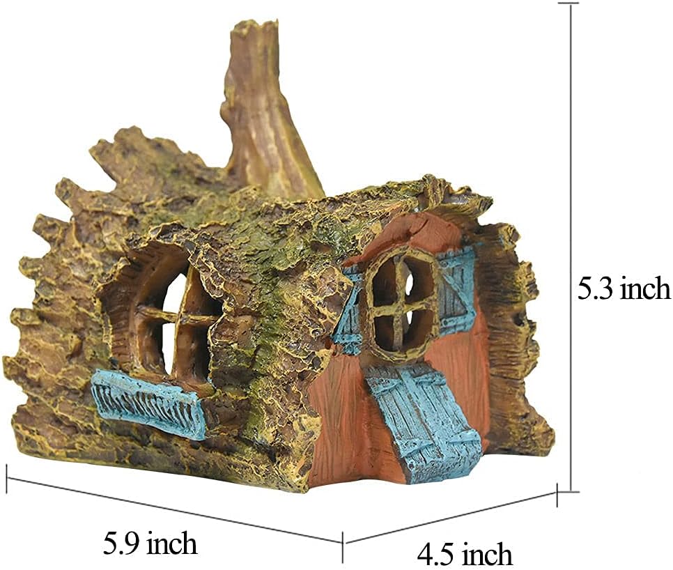 fazhongfa Fish Tank Decorations Betta House Hide Cave Aquarium Ornament Small and Medium Fish Accessories Fish Resin Toys Hideouts Aquarium Backgrounds