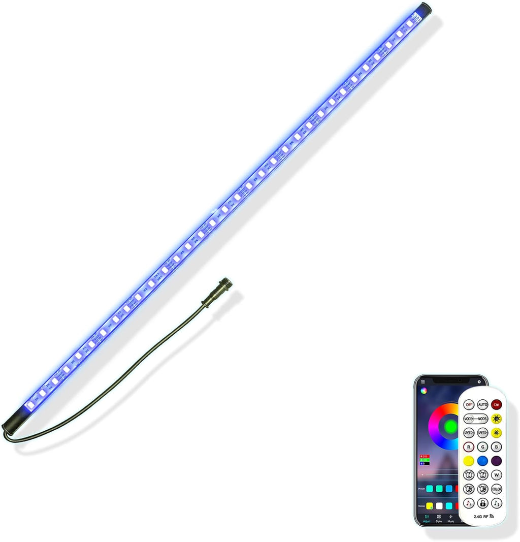 Gepas LONGRUNNEW Replacement 23.6'' LED Light Strip Color Changing for Waterfall Spillway Pool Fountain with Adapter, Remote Control Designed