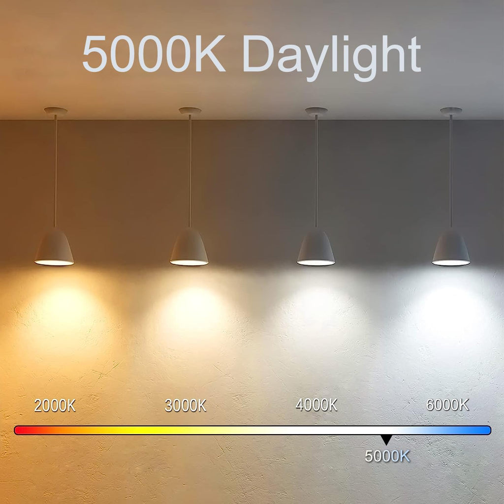 11.8IN 1000LM 5000K Daylight White Light Bulbs E26 Base, T10 T9 Edison Bulbs Dimmable 8W, AC 120V 100 Watt Equal Filament Bulb, Vintage Clear Glass Long Tubular LED Bulb, UL Listed - 4Pack