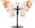 Apengshi Crystal Butterfly Ornament, Amethyst Agate Wings, Home Office Tabletop Decor (Red Phantom Quartz)