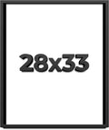 28x33 Shadow Box Frame Black | 1 Inch Deep Solid Wood Shadowbox Display Frame | UV Resistant Acrylic Plexiglass, Acid Free Backing, and Hanging Hardware | Dugan Picture Frame Style