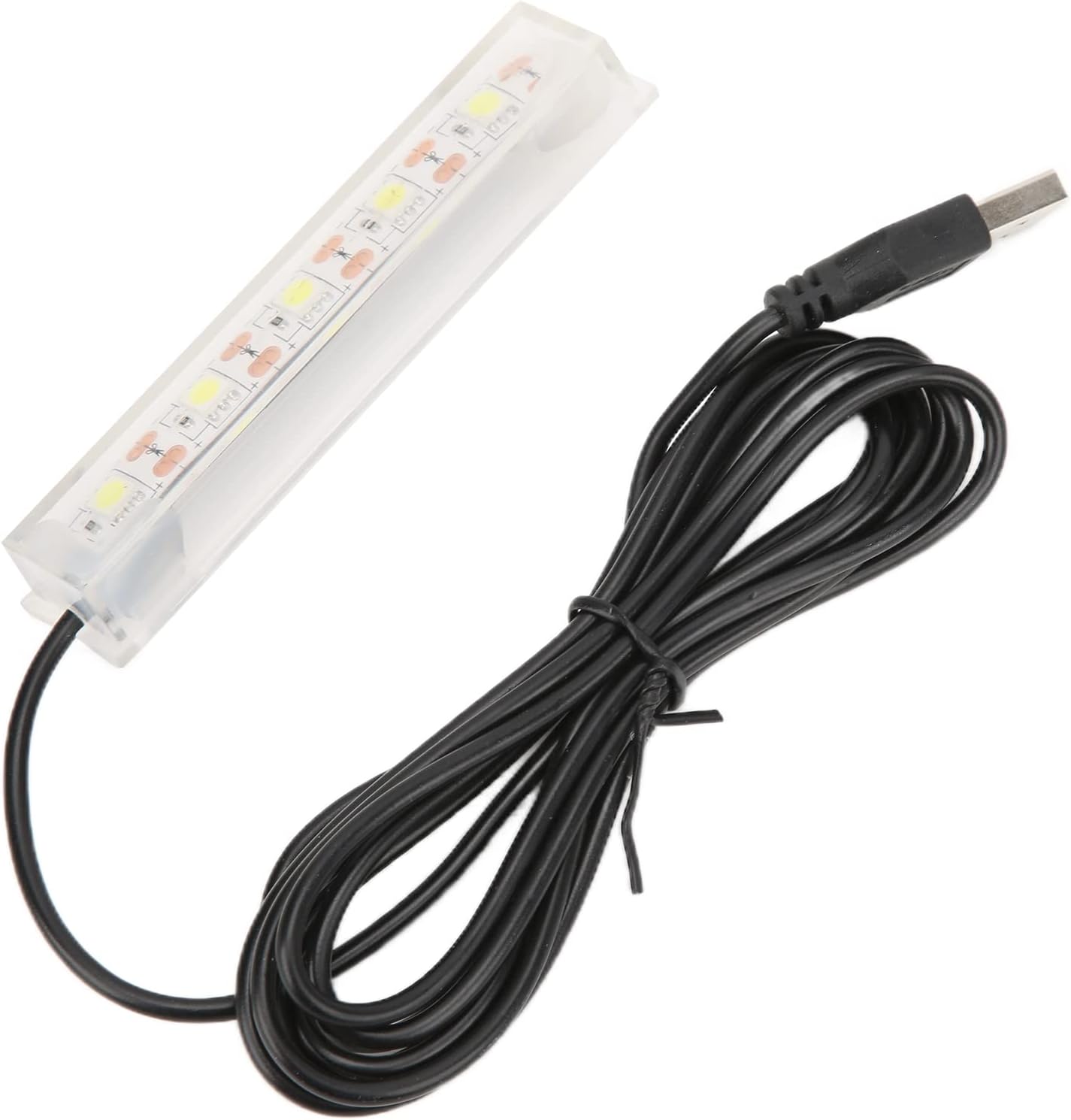 Pssopp Color Changing Dimmable LED Aquarium Light, Plastic Aquarium Light for Freshwater Plants, USB Powered Small Lamp for Fish and Desk Decoration
