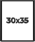 Dugan 30x35 Shadow Box Frame - Black, 1 Inch Deep Solid Wood, UV Resistant Acrylic Plexiglass, Acid Free Backing, Hanging Hardware
