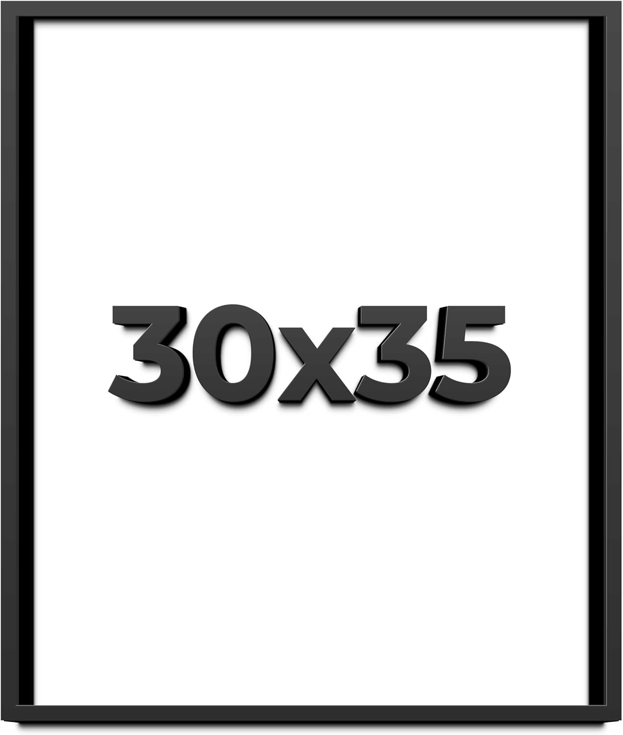 Dugan 30x35 Shadow Box Frame - Black, 1 Inch Deep Solid Wood, UV Resistant Acrylic Plexiglass, Acid Free Backing, Hanging Hardware