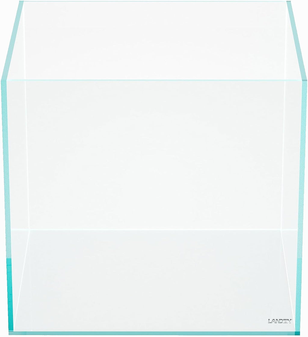 LANDEN 15.6 Gallon Cube Rimless Low Iron Aquarium Tank,15.7" L × 15.7" W × 15.7" H (40cm x 40cm x 40cm) 6mm Thickness with Nano Foam Leveling Mat Included