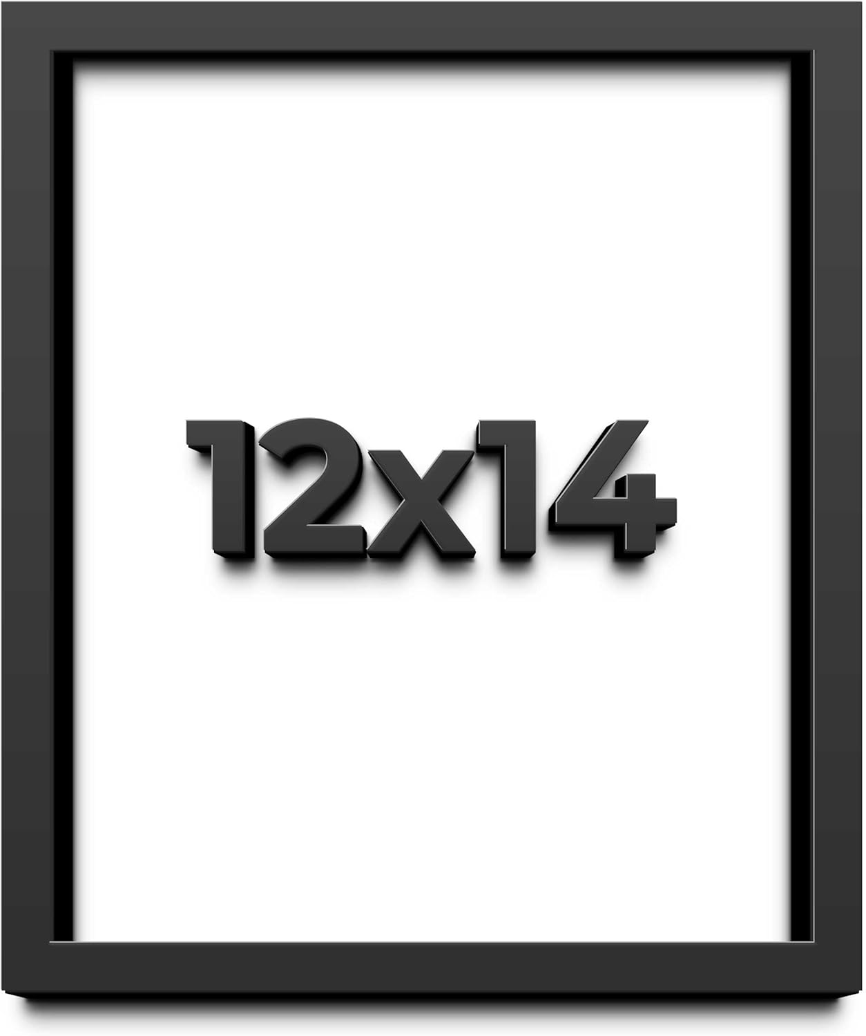 12x14 Shadow Box Frame Black | 1 Inch Deep Solid Wood Shadowbox Display Frame | UV Resistant Acrylic Plexiglass, Acid Free Backing, and Hanging Hardware | Dugan Picture Frame Style
