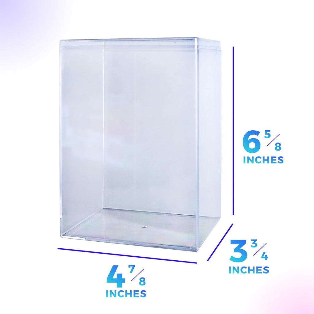 2-Pack Clear Hard Plastic Funko Pop Protector Display Cases for 4" Figures, Stackable Display Cases, Made in USA by Gary Plastic Packaging