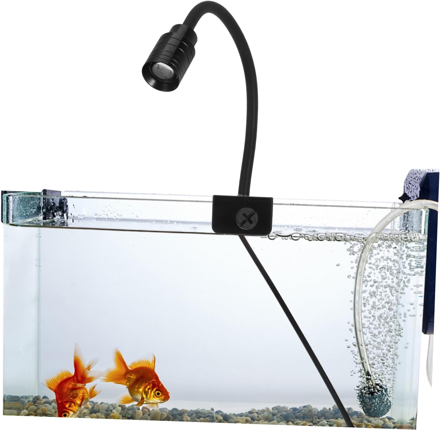 BESPORTBLE Dimmable Mini Aquarium LED Light USB Powered Fish Tank Lamp with Adjustable Focus Bright White Warm Yellow Lighting for Vibrant Aquarium Decorations and Efficient Energy Saving