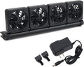 Aquarium Fan 2 3 4 Heads, Aquarium Chillers Cooling Fan Adjustable Fish Tank Cooling Fan with 2 Wind Speed Fan for Water Tank, Aquarium Tank Chiller (4 Head)