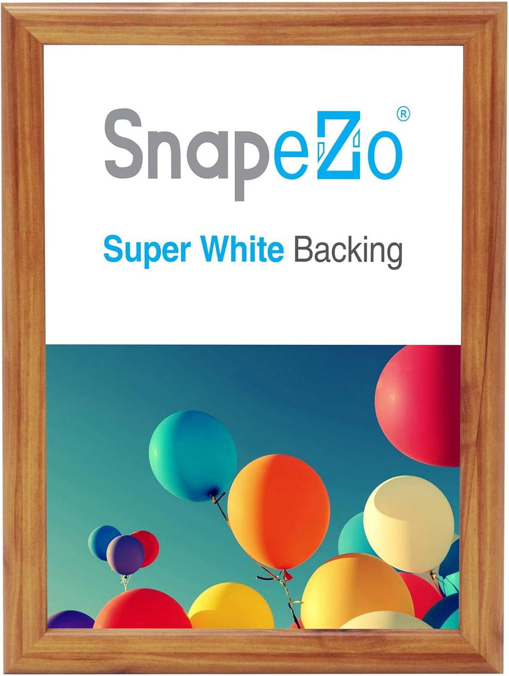 SnapeZo Wood Effect 36x48 Poster Frame, Front-Loading, Wall Mount, Aluminum 1.25" Profile, Professional Series