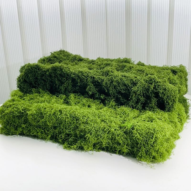 Artificial Moss mat, Green, 39.37 x 39.37 inches (Light Green), Waterproof Indoor and Outdoor Decorative Moss mat, Fake Moss Wall Decorative Flower Decoration for Craftsmanship