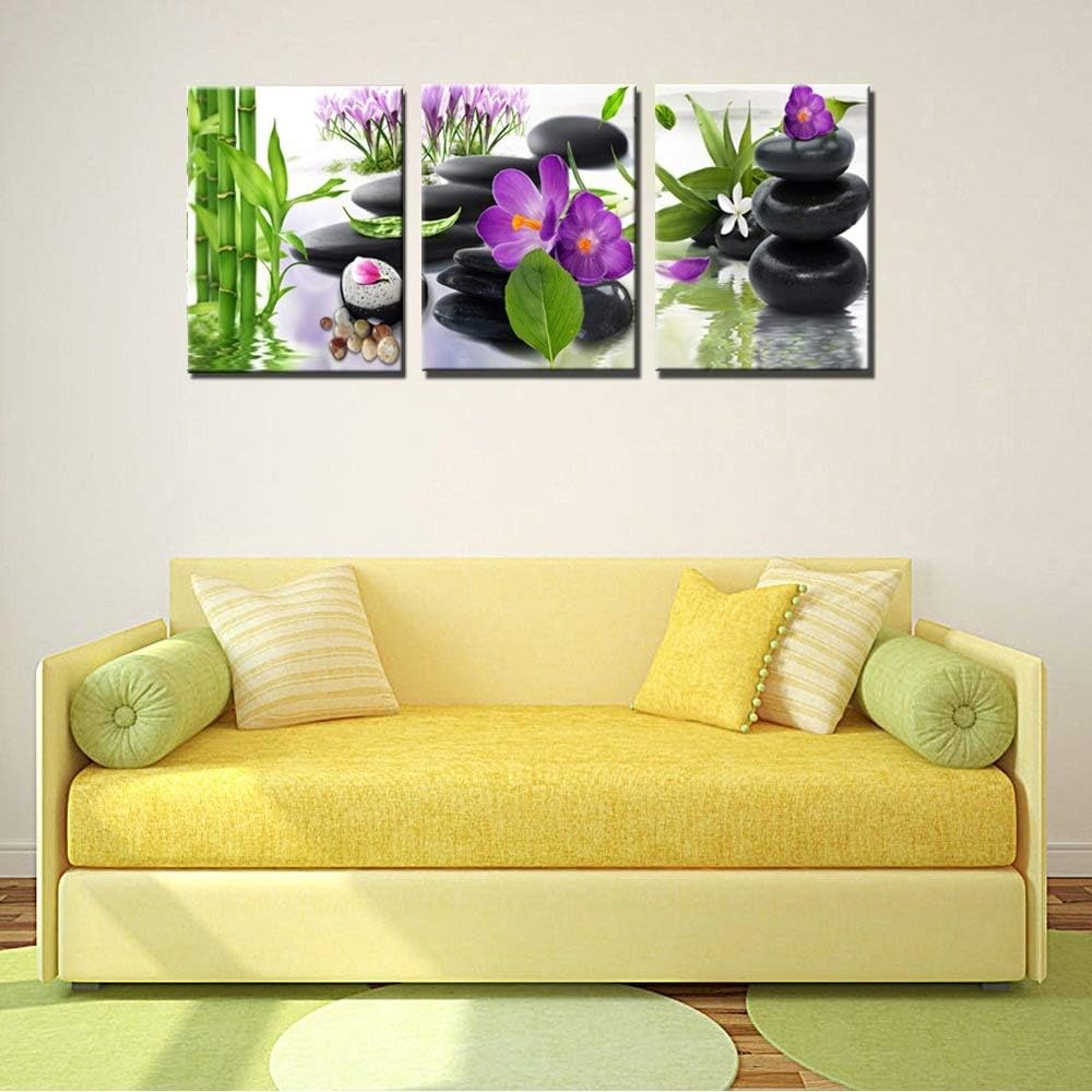 Canvas Wall Art Modern Flowers Photograph Canvas Painting for Home Wall Decorative (green)