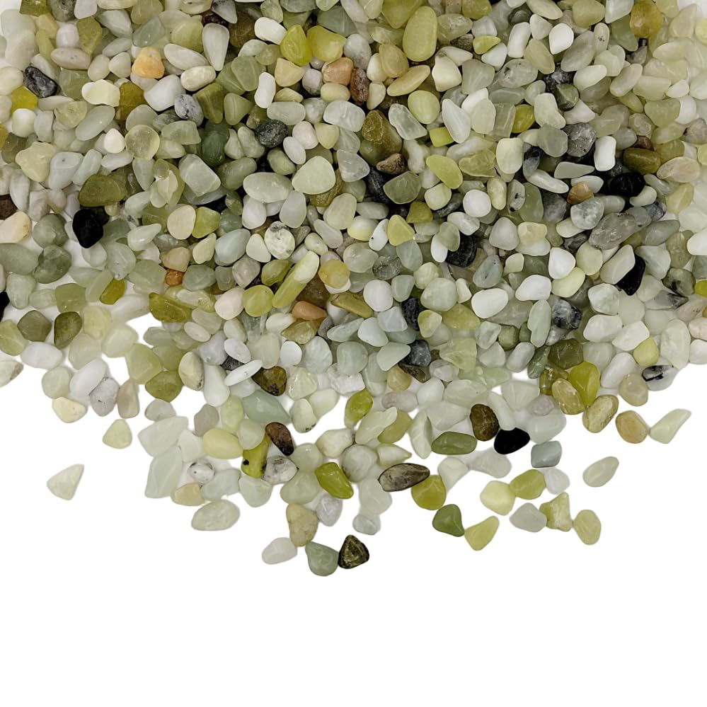 3.3LB Natural Succulent Cactus Gravel for Plants, 1/4" DIY Jade Bean Pebbles, Decorative Stones for Vase Fillers, Terrarium, Gardening, Indoor Outdoor Decor.