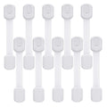 Goodv Child Safety Cabinet Locks - (10 Pack) Baby Proofing Latches to Drawer Door Fridge Oven Toilet Seat Kitchen Cupboard Appliance Trash Can with 3M Adhesive - Adjustable Strap No Drill No Tool