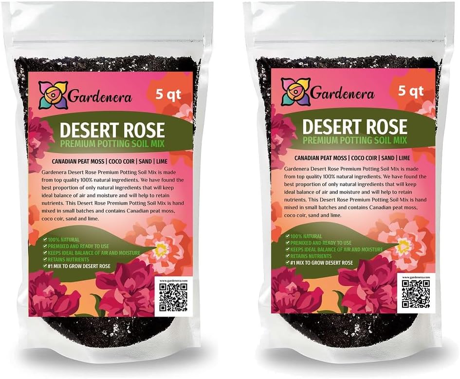 Gardenera Desert Rose Potting Mix - Crafted for Superior Performance and Stunning Blooms - 10 QUARTS
