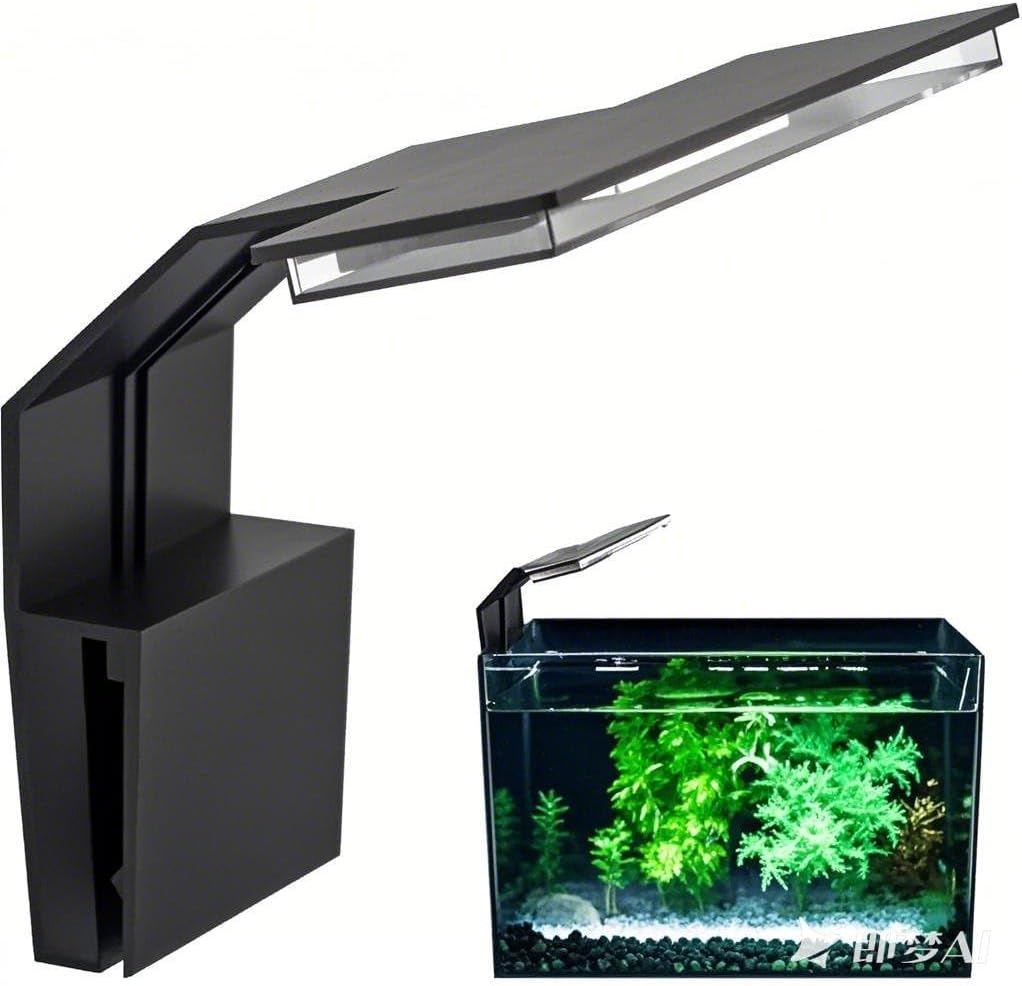 Mini Clip On Fish Tank Light 7W Small Aquarium Light for 1 to 5 Gallon Nano Tanks USB Moving Lamp with White Red Blue Green LED (Adapter NOT Included)