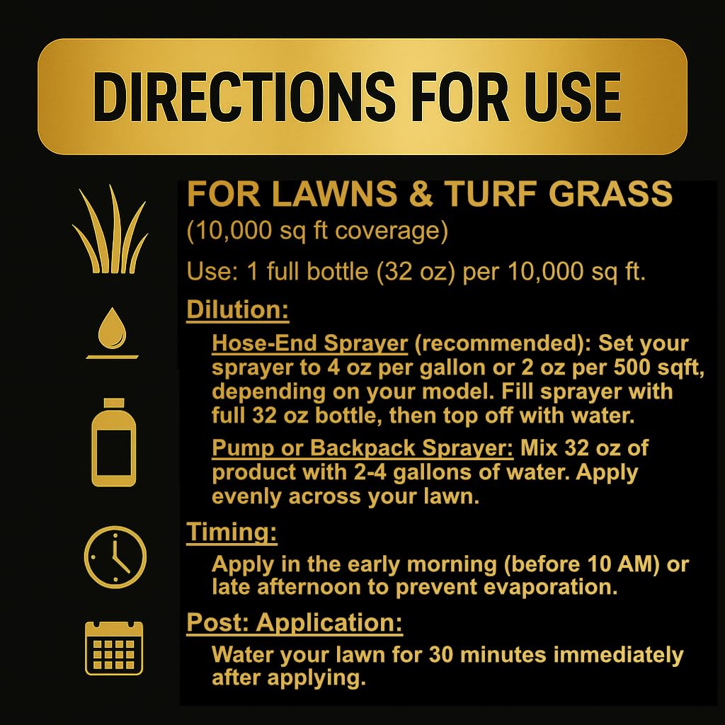 Humic Acid & Fulvic Acid Liquid Concentrate - 10,000 sq ft - Organic Plant Food Enhancer for Lawn, Plants, Turf Grass & Garden Soil