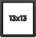 13x13 Shadow Box Frame Black | 1 Inch Deep Solid Wood Shadowbox Display Frame | UV Resistant Acrylic Plexiglass, Acid Free Backing, and Hanging Hardware | Dugan Picture Frame Style