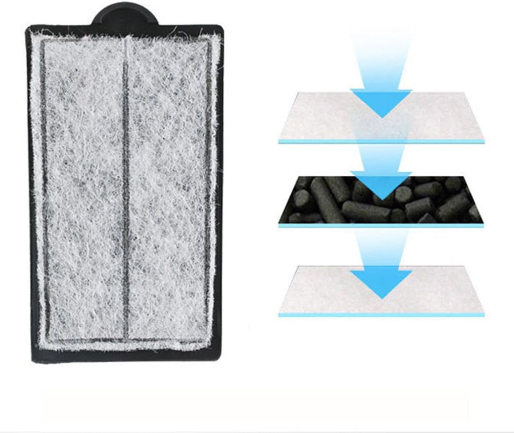 11 Pack Auqarium Filter Replacement Plates, Turtle Tank Filter Cartridges, Activated Carbon Suitable for Low-Water Filter
