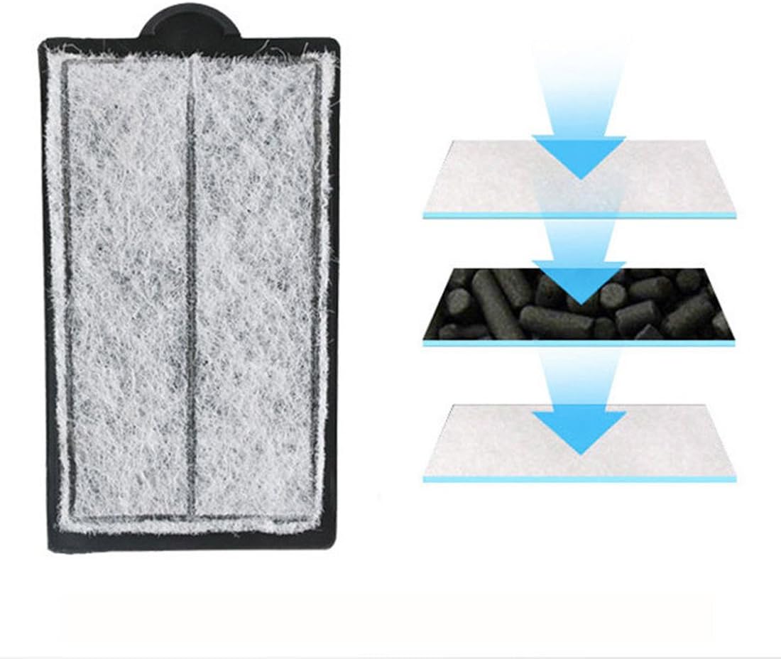 11 Pack Auqarium Filter Replacement Plates, Turtle Tank Filter Cartridges, Activated Carbon Suitable for Low-Water Filter