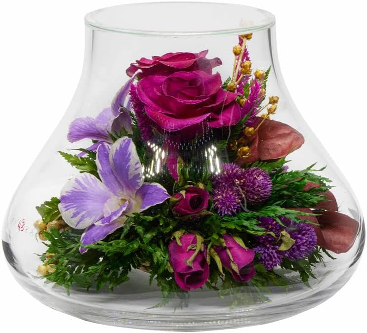Luxury Orchid Arrangement | Preserved Orchids in Glass Vase | Long-Lasting Flowers for Anniversary, Wedding, or Corporate Gifts