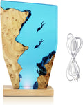 Epoxy Resin Lamp, Ocean Night Light,Artistry Home Decor Bedside Nightlight, Unique Resin Lighting, Nightstand Decorations for Bedroom, Suitable for Holidays(Two Divers)