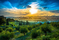 Jerusalem Backdrop Sunset Cityscape View of Old City Mount of Olives Decorations Background Religious Church Events Backdrop Holy Israel Party Jewish Temple Banner Studio Props 10x10ft