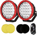 BIGLION.X 7Inch LED Round Offroad Lights Red 2pcs 210W 32000LM Spot Beam Driving Work Fog LED Off Road Lights ATV UTE SUV 4x4 Universal Fit