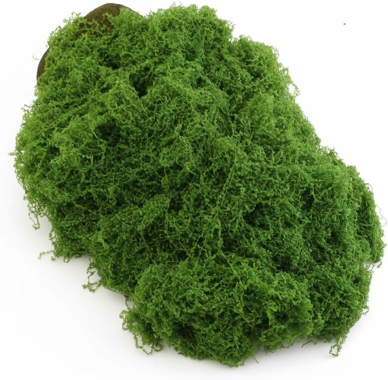 Caiyjhao Green Simulated Moss, Forest Colored Filamentous Artificial Grass, Used for Landscape Production, Mural Art, Easter, Artificial Green Plant Decoration, Any DIY Crafts (Grass Green 3.5oz)