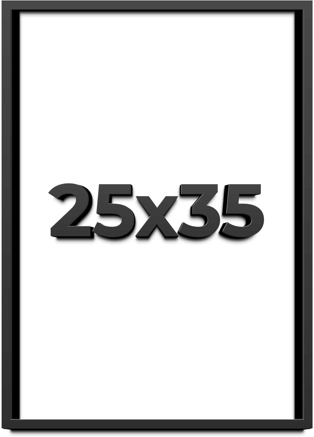 25x35 Shadow Box Frame Black | 1 Inch Deep Solid Wood Shadowbox Display | UV Resistant Acrylic Plexiglass, Acid Free Backing, and Hanging Hardware | Dugan Picture Frame Style