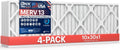 BNX TruFilter 10x30x1 Air Filter MERV 13 (4-Pack) - MADE IN USA - Electrostatic Pleated Air Conditioner HVAC AC Furnace Filters for Allergies, Pollen, Mold, Bacteria, Smoke, Allergen, MPR 1900 FPR 10