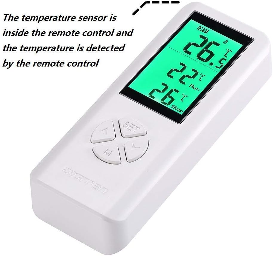 DIGITEN Wireless Thermostat Plug in Digital Temperature Controller Outlet Programmable Thermostat with Build-in Temperature Sensor Remote Control Greenhouse Thermostat Outlet Plug for Heater