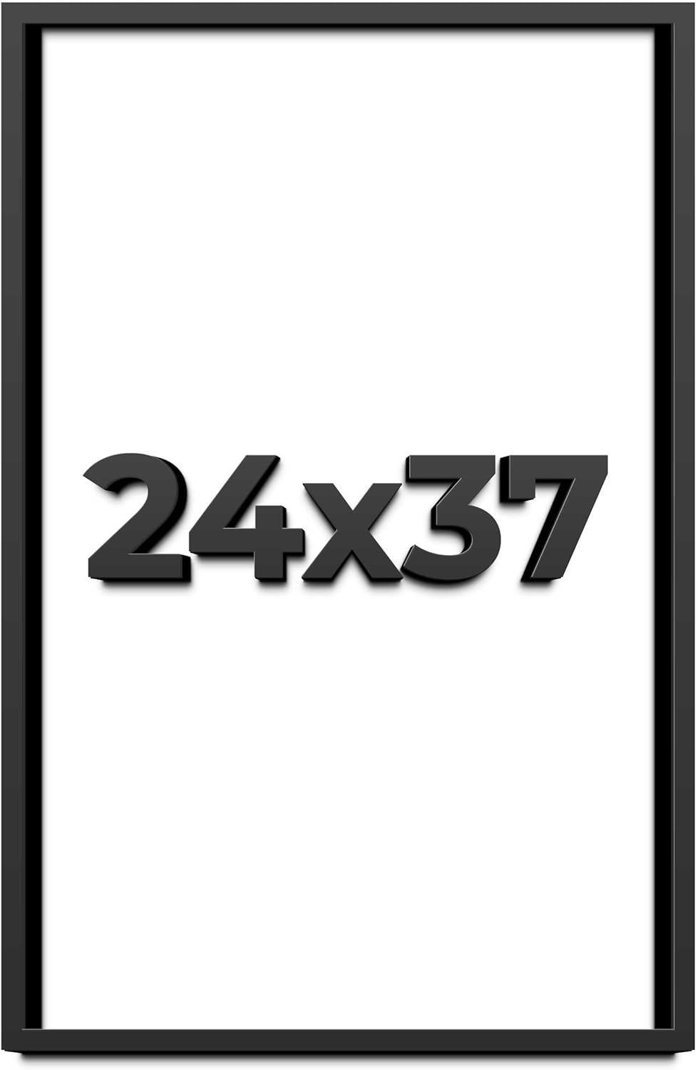 24x37 Shadow Box Frame Black | 1 Inch Deep Solid Wood Shadowbox Display Frame | UV Resistant Acrylic Plexiglass, Acid Free Backing, and Hanging Hardware | Dugan Picture Frame Style