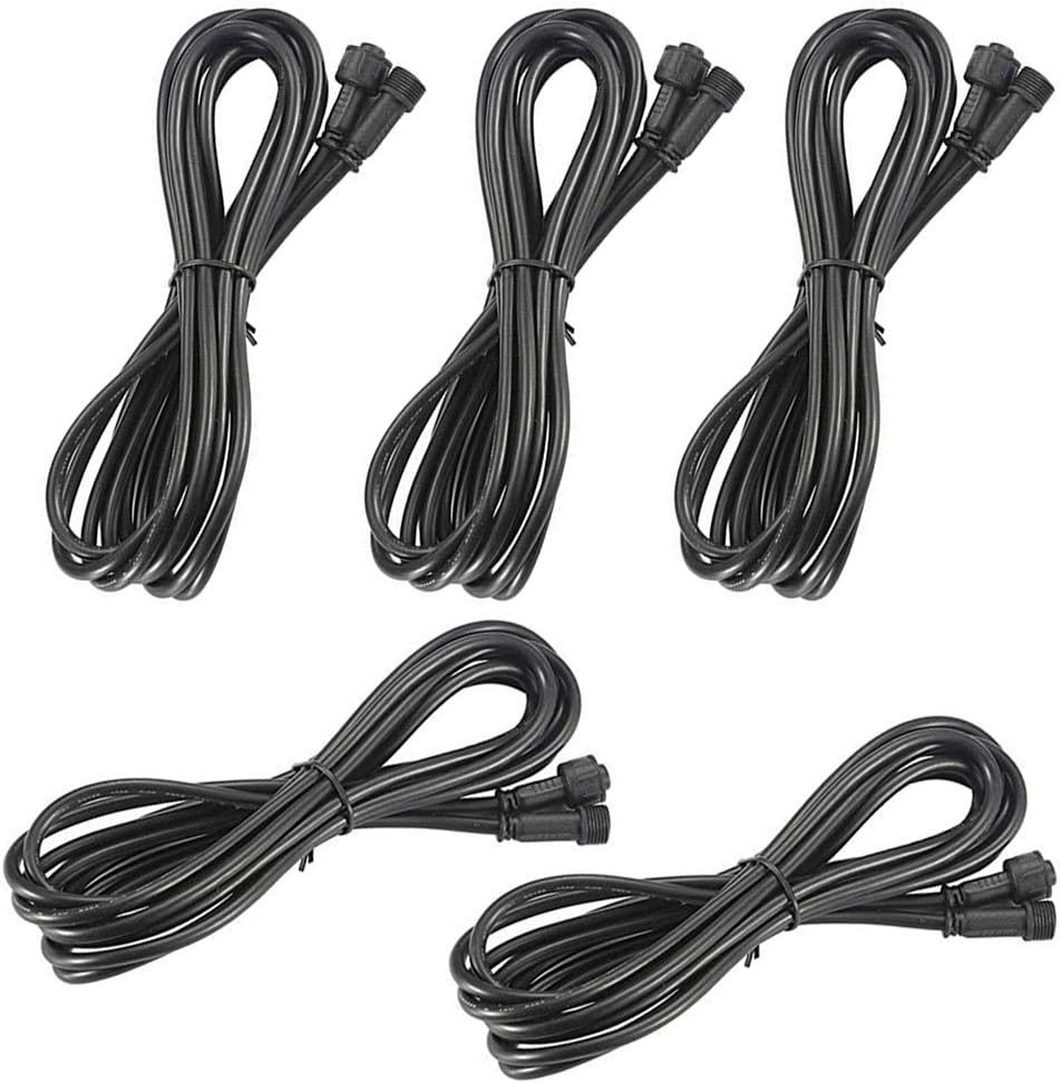 Pack of 5, FVTLED 1m 3.28ft 4Pin Extension Cable Wire with Male and Female Connectors at Both Ends Only for FVTLED RGB/RGB Multi-Color LED Deck Light