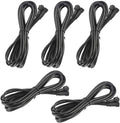 Pack of 5, FVTLED 1m 3.28ft 4Pin Extension Cable Wire with Male and Female Connectors at Both Ends Only for FVTLED RGB/RGB Multi-Color LED Deck Light