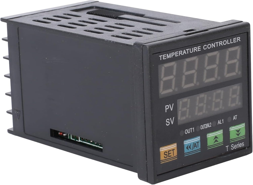 PID Temperature Controller Industrial Automation Control Meter Indicator, Jaybva High Voltage 100V to 240V PID Thermostat with K Thermocouple 25A SSR Fahrenheit and C Display Alarm Output TC RTD Input